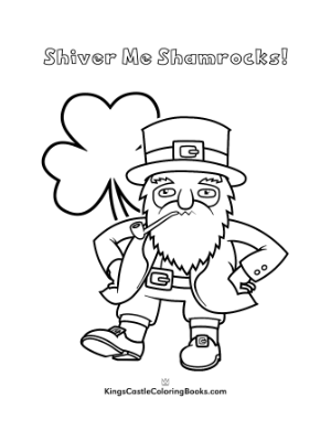 A leprechaun coloring page