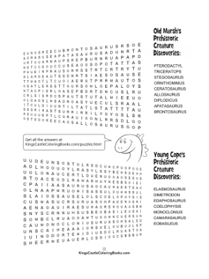 Dinosaur Word Search Download Link