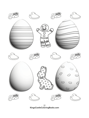 easter eggs coloring page
