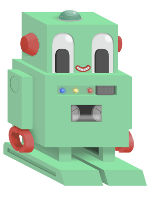 Green Toy Robot - facing right Green Toy Robot - facing right