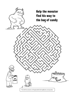 Halloween activity page