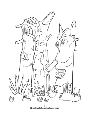 spooky trees halloween coloring page spooky trees halloween coloring page