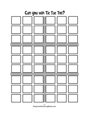 free tic tac toe coloring pages